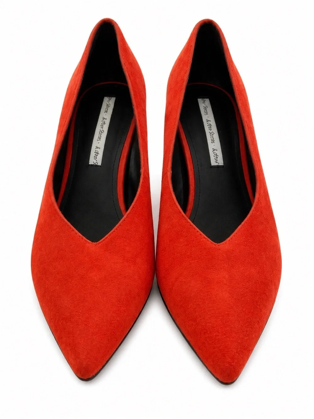 & OTHER STORIES RED FAUX SUED WOMEN PUMPS. SIZE-38 ,US-8. - Picture 1 of 8